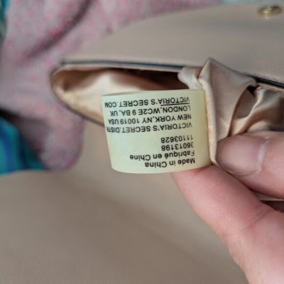 Victoria's Secret Pale Pink and Gold Crossbody Purse - Picture 2 of 11